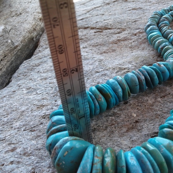 Sterling silver Genuine TURQUOISE necklace - Picture 6 of 8